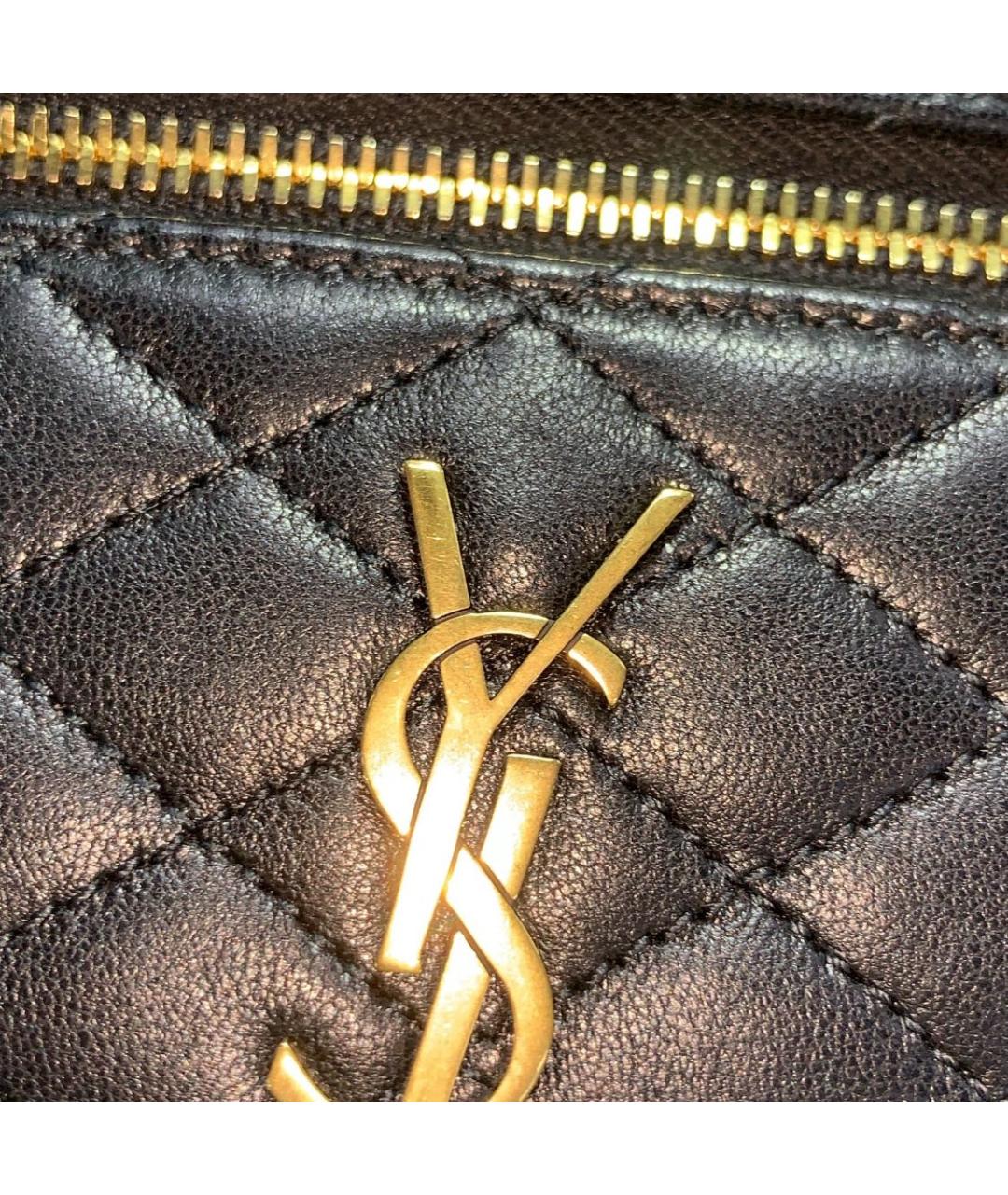 SAINT LAURENT Черная кожаная сумка через плечо, фото 6