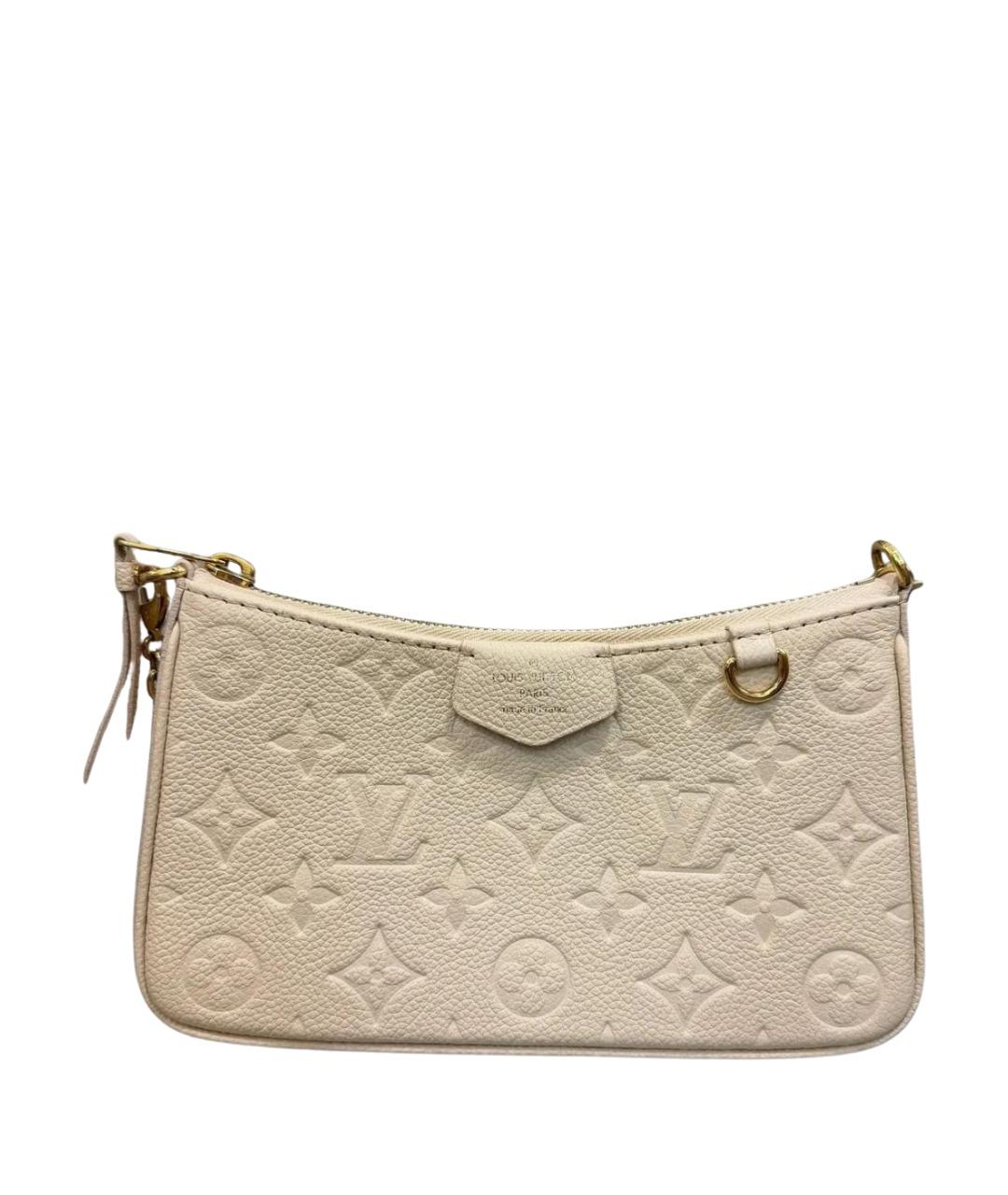 LOUIS VUITTON Бежевая кожаная сумка через плечо, фото 1