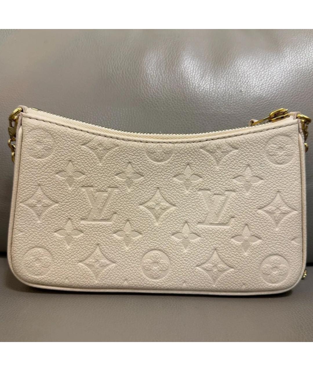 LOUIS VUITTON Бежевая кожаная сумка через плечо, фото 2