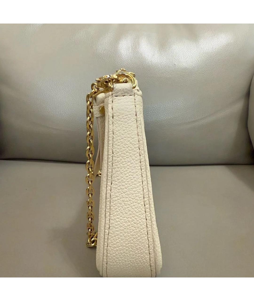 LOUIS VUITTON Бежевая кожаная сумка через плечо, фото 3