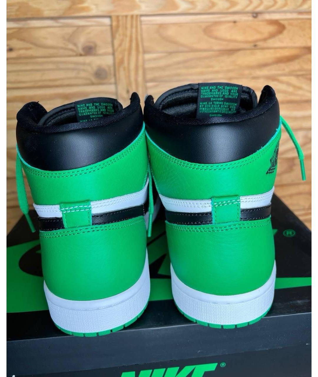 NIKE Зеленые высокие кроссовки / кеды, фото 7