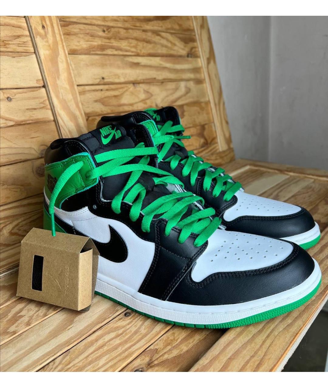 NIKE Зеленые высокие кроссовки / кеды, фото 5