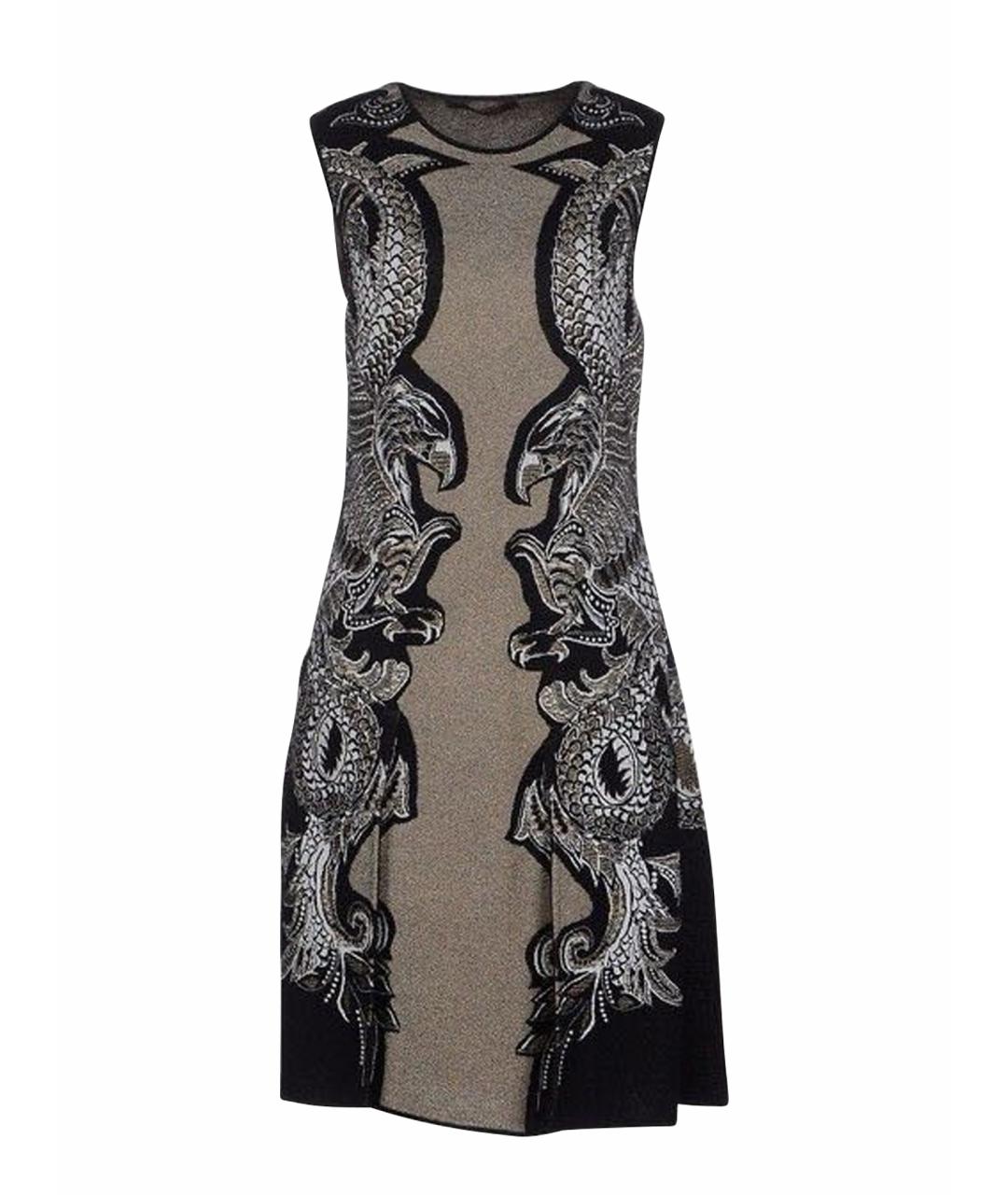 ROBERTO CAVALLI Черное шерстяное вечернее платье, фото 1