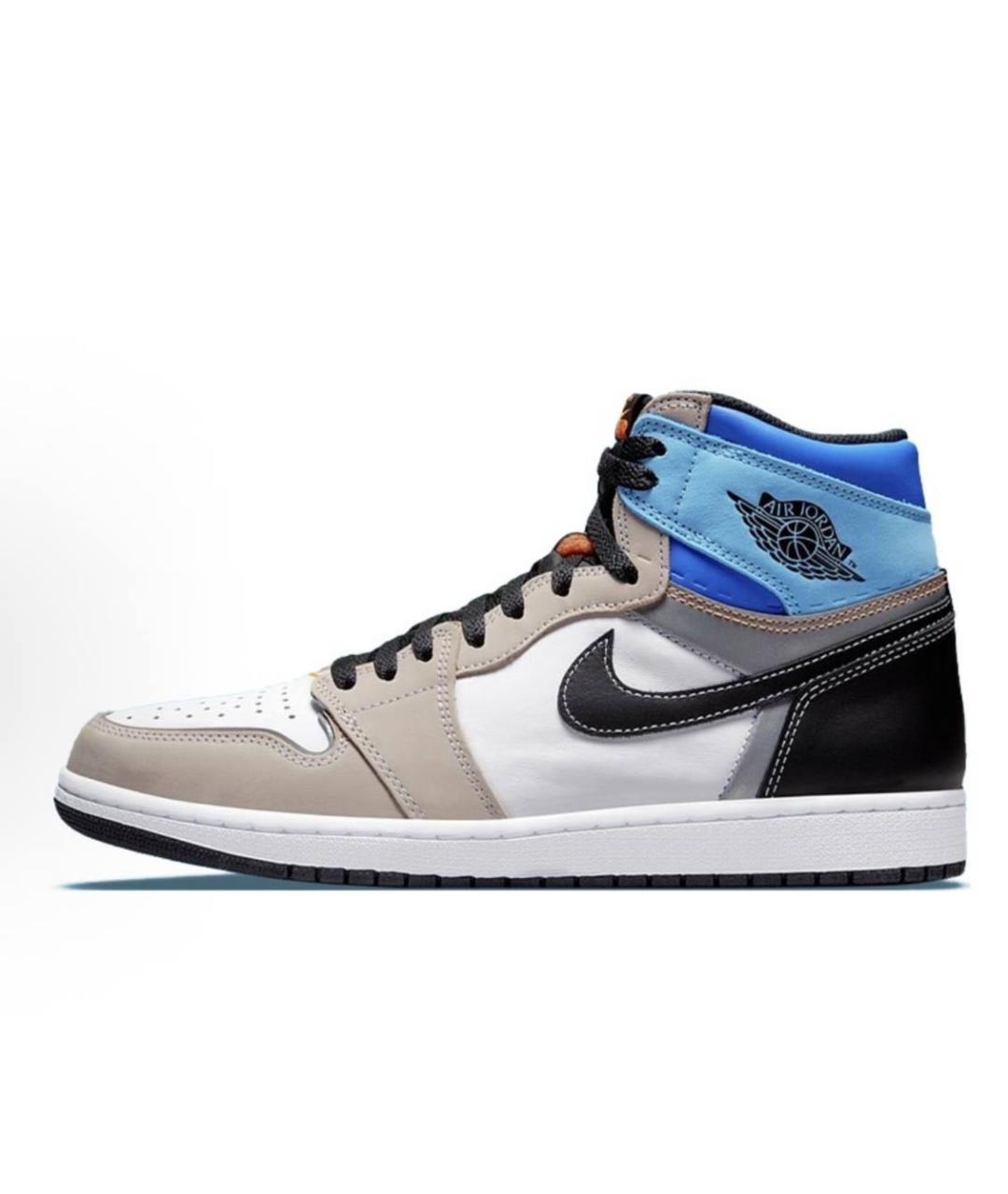 NIKE Бежевые высокие кроссовки / кеды, фото 8