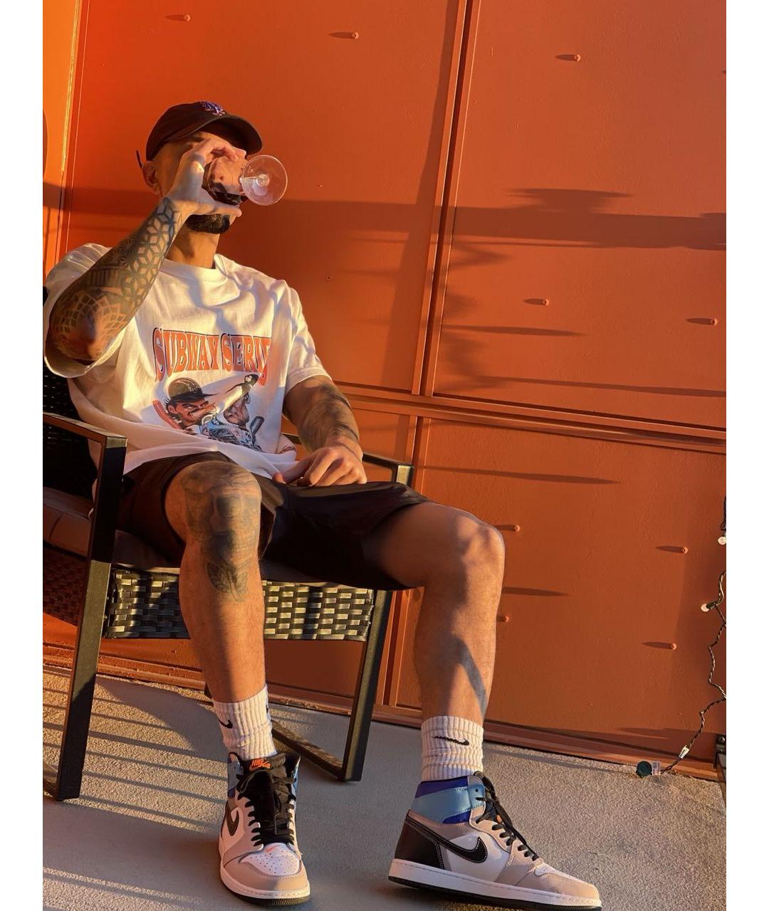 NIKE Бежевые высокие кроссовки / кеды, фото 3