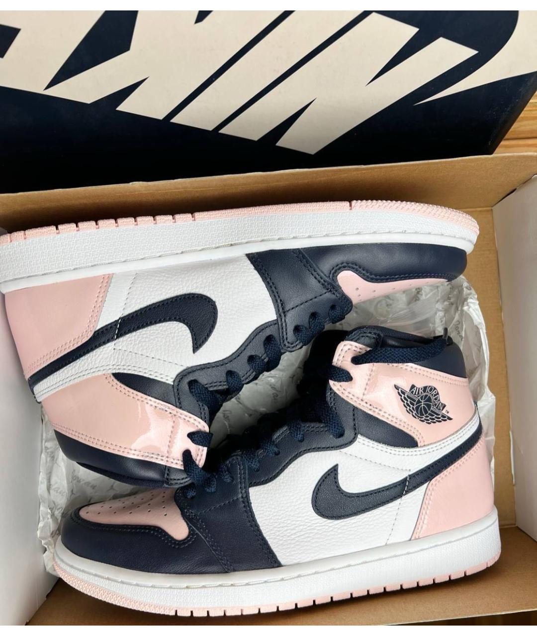 NIKE Розовые кожаные кроссовки, фото 8