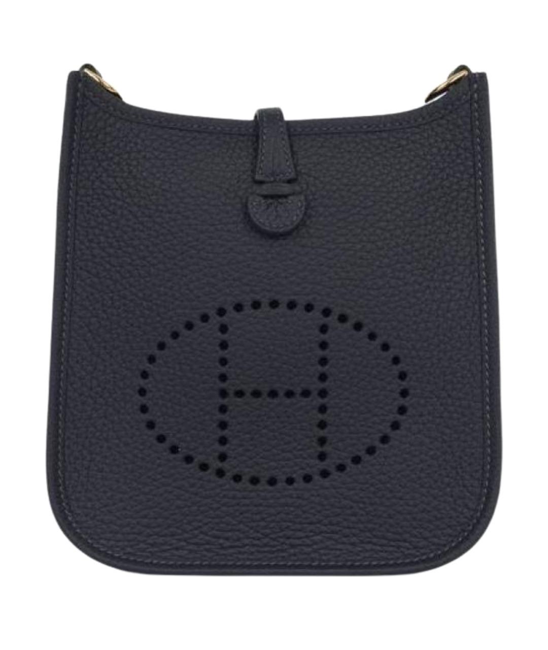 HERMES Черная кожаная сумка через плечо, фото 1