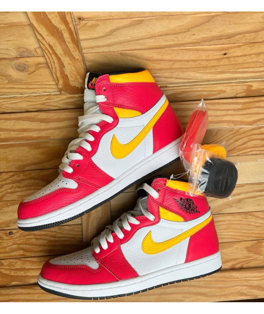 NIKE Красные кожаные кроссовки, фото 6