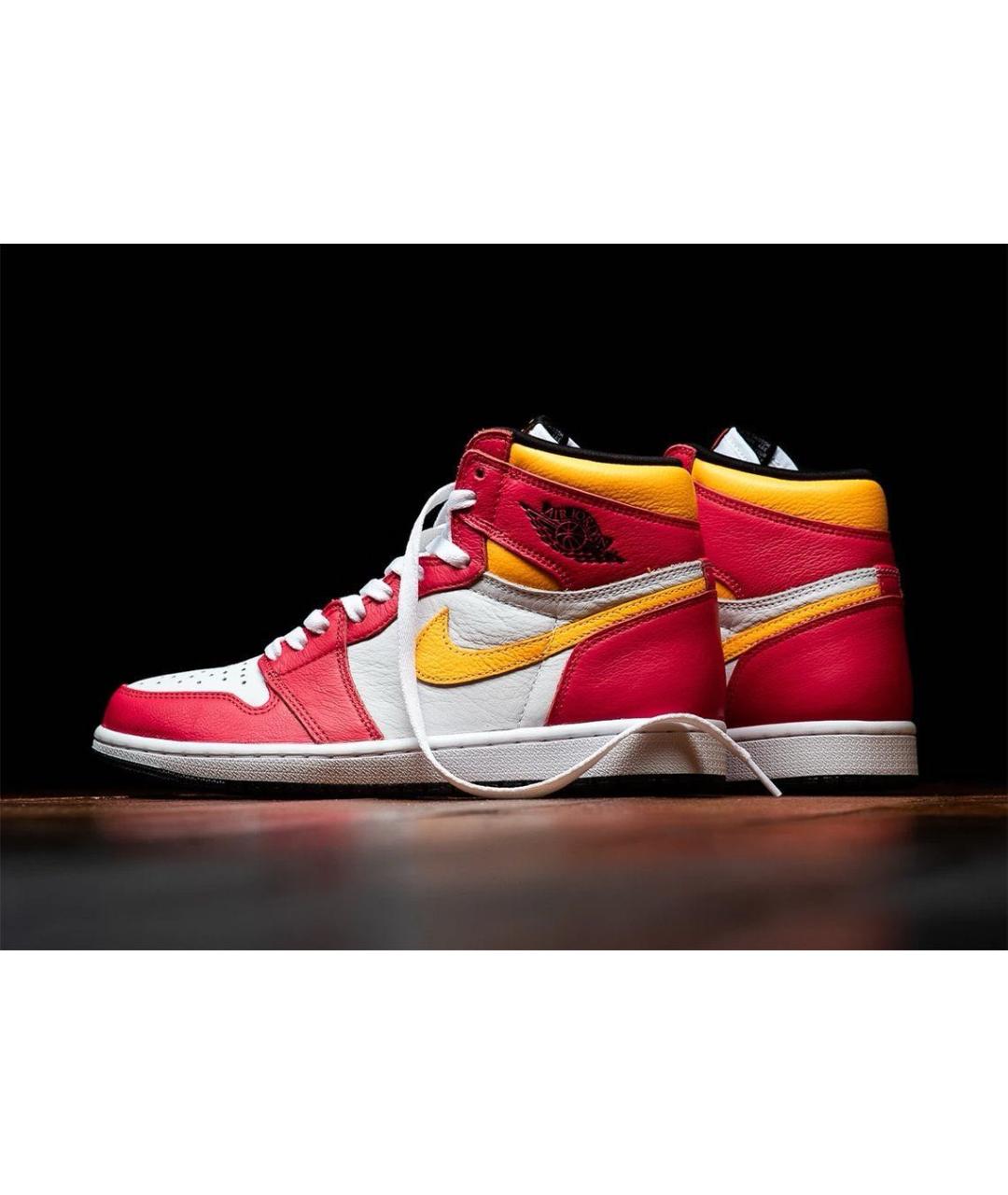 NIKE Красные кожаные кроссовки, фото 4