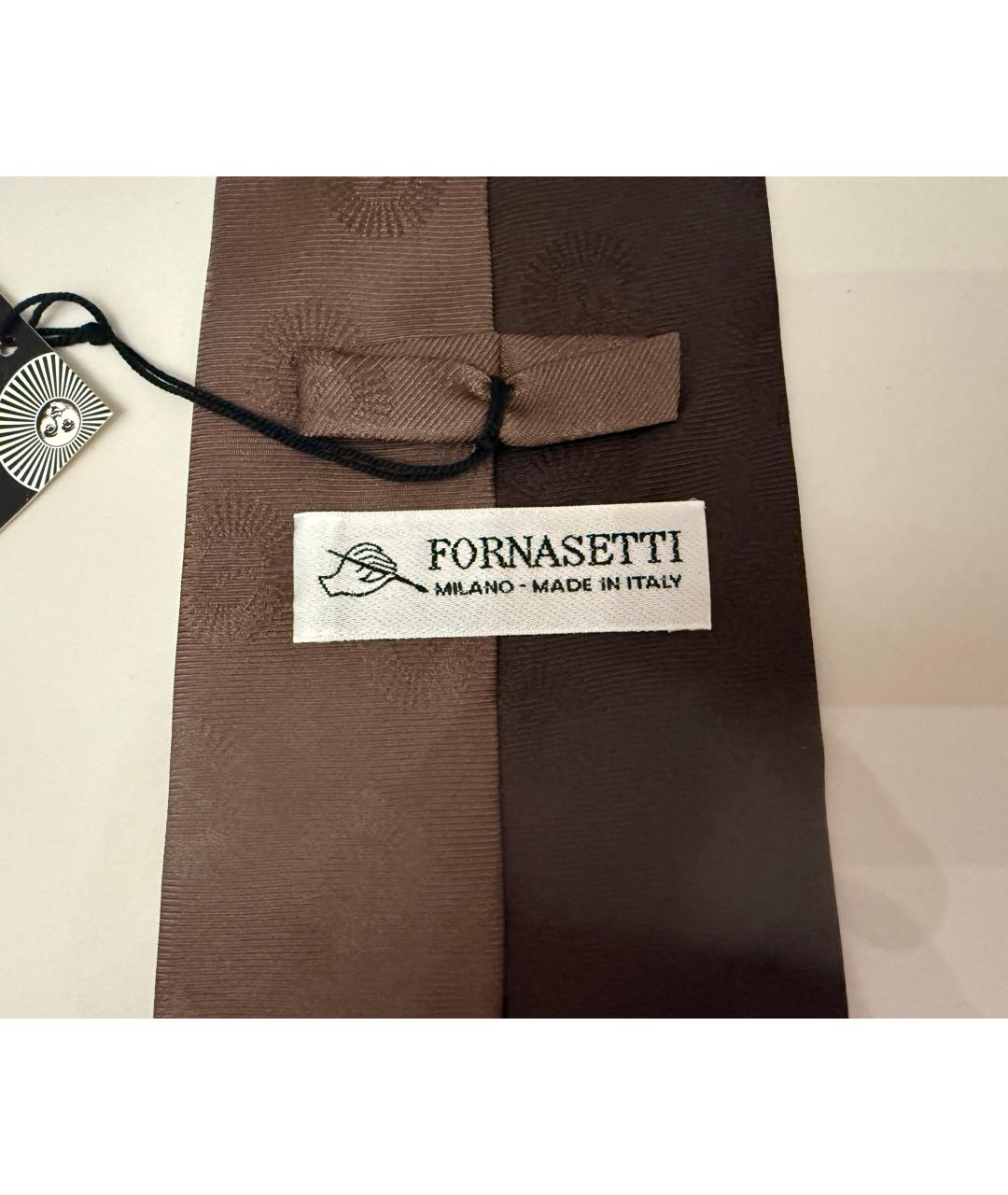 Fornasetti Коричневый шелковый галстук, фото 3