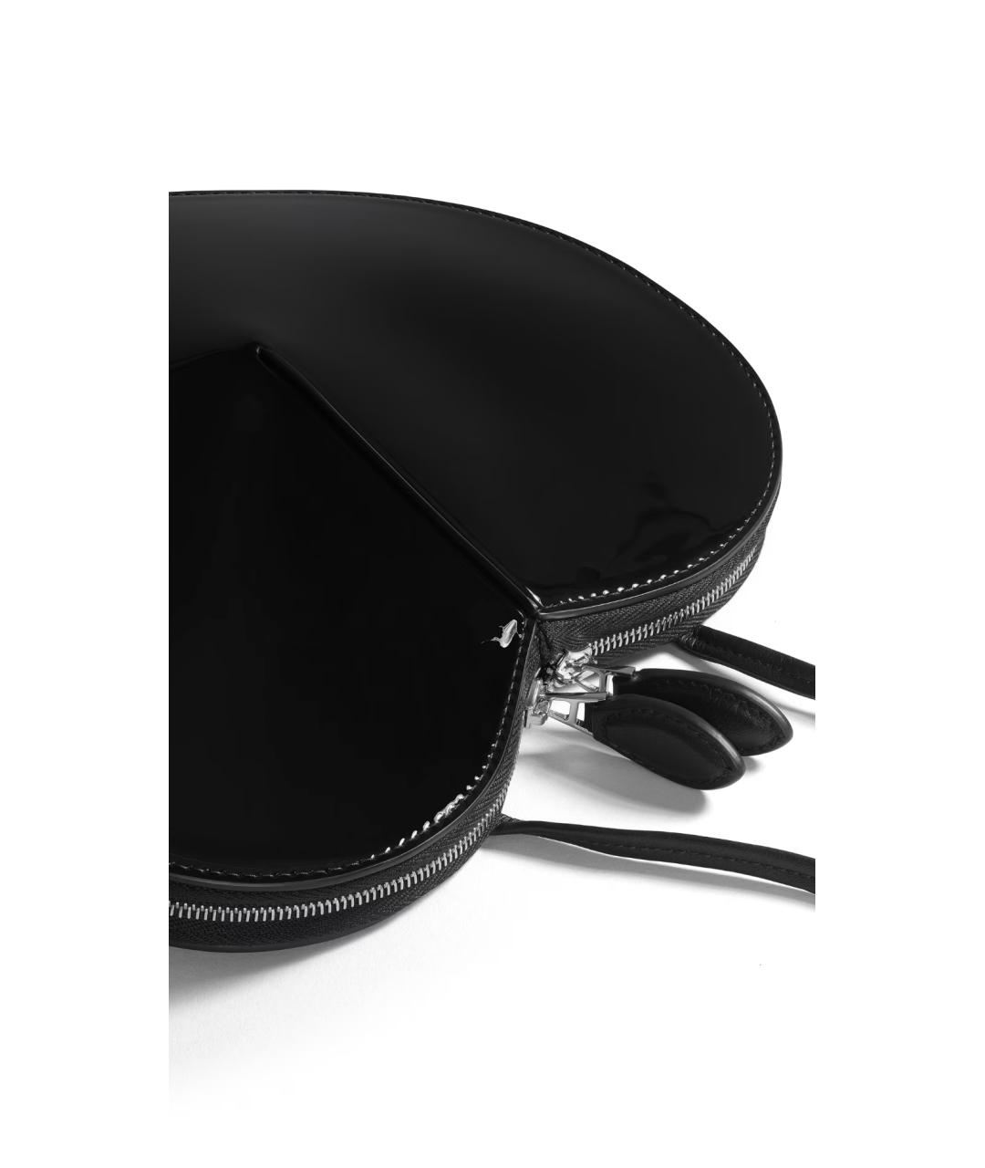 ALAIA Черная сумка через плечо из лакированной кожи, фото 4