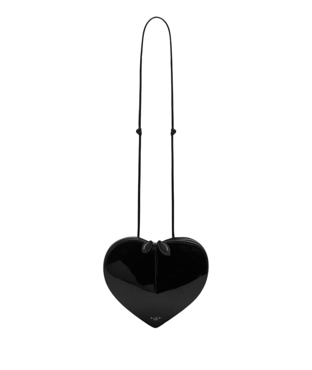 ALAIA Черная сумка через плечо из лакированной кожи, фото 1