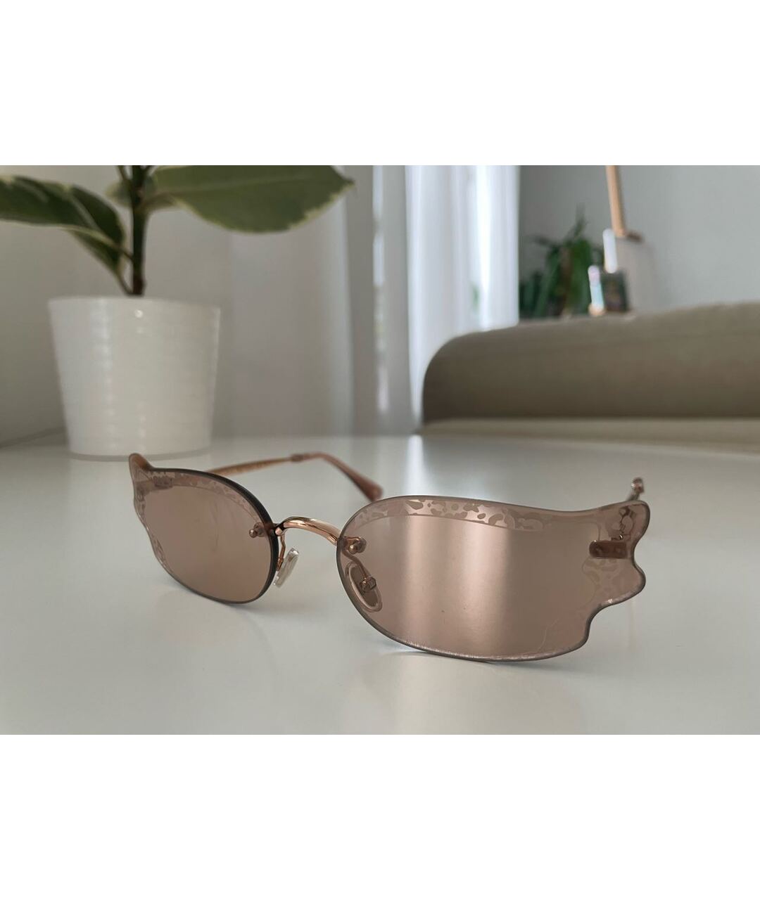 JIMMY CHOO Розовые металлические солнцезащитные очки, фото 2