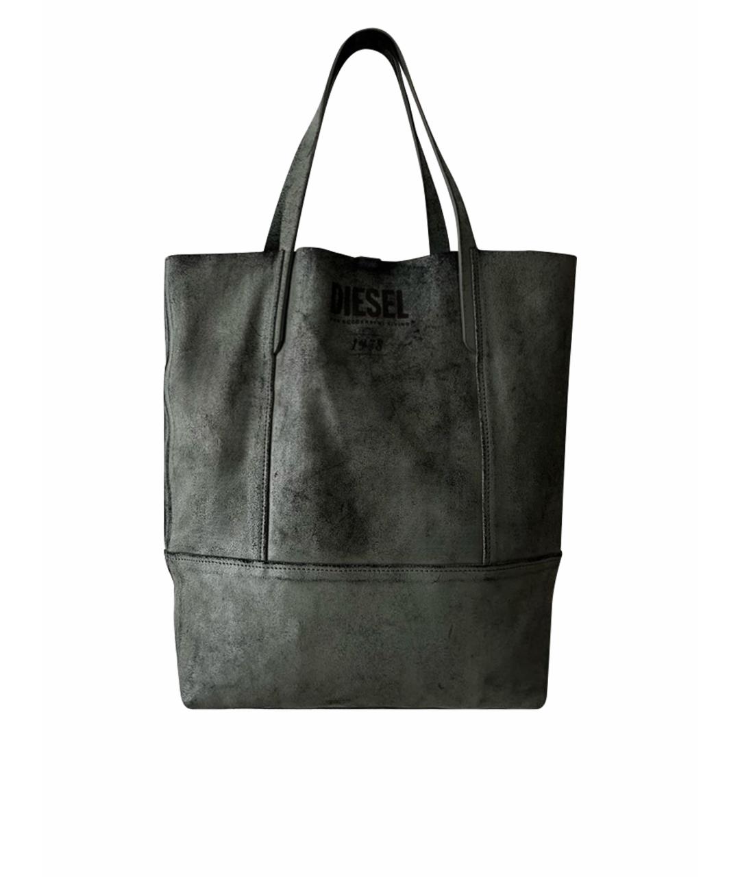 DIESEL Серая кожаная сумка тоут, фото 1