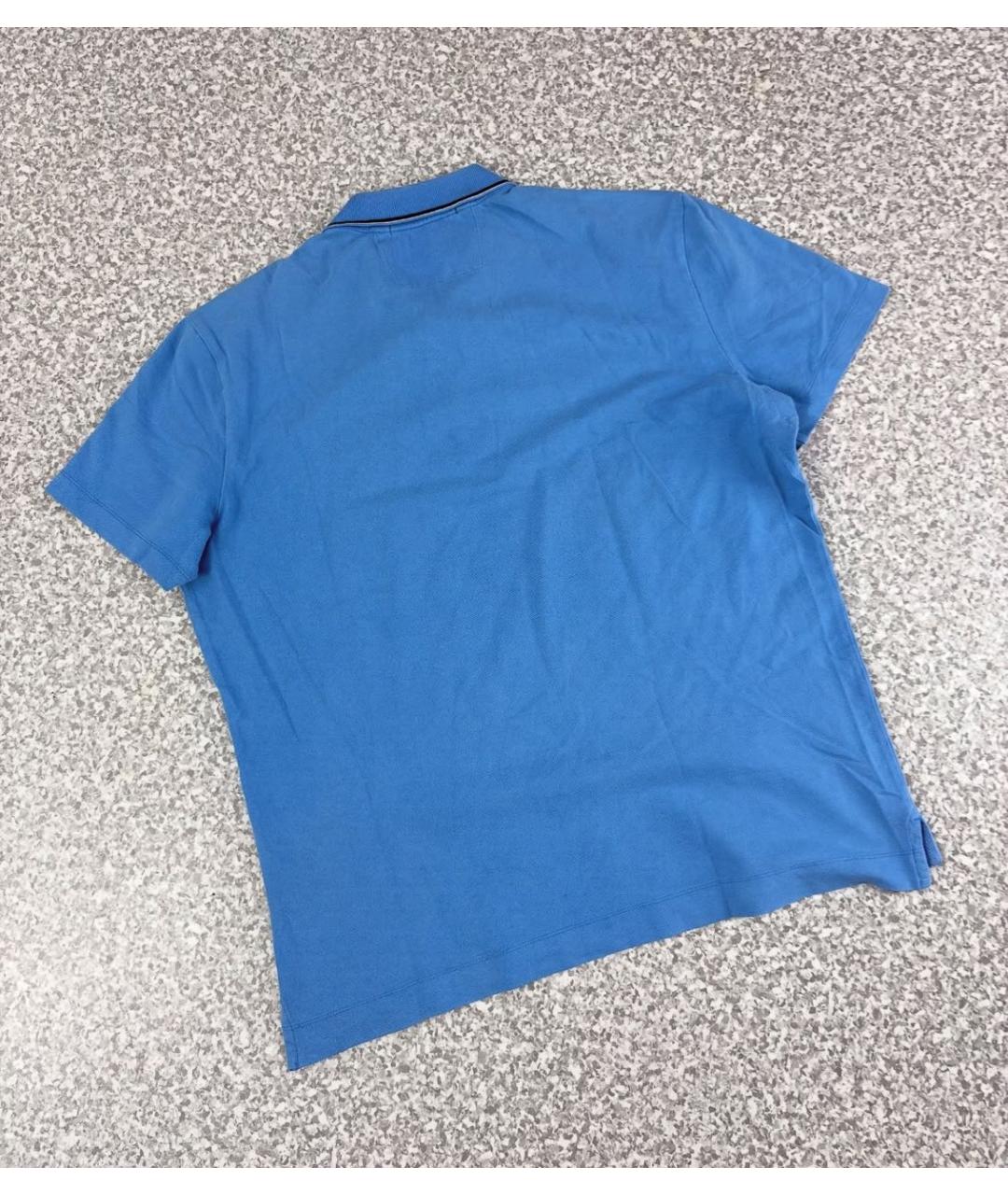 CP COMPANY Голубое хлопковое поло с коротким рукавом, фото 3