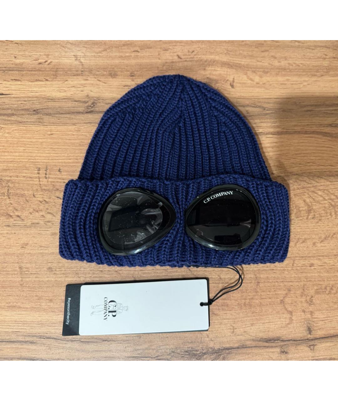 CP COMPANY Темно-синяя шерстяная шапка, фото 3