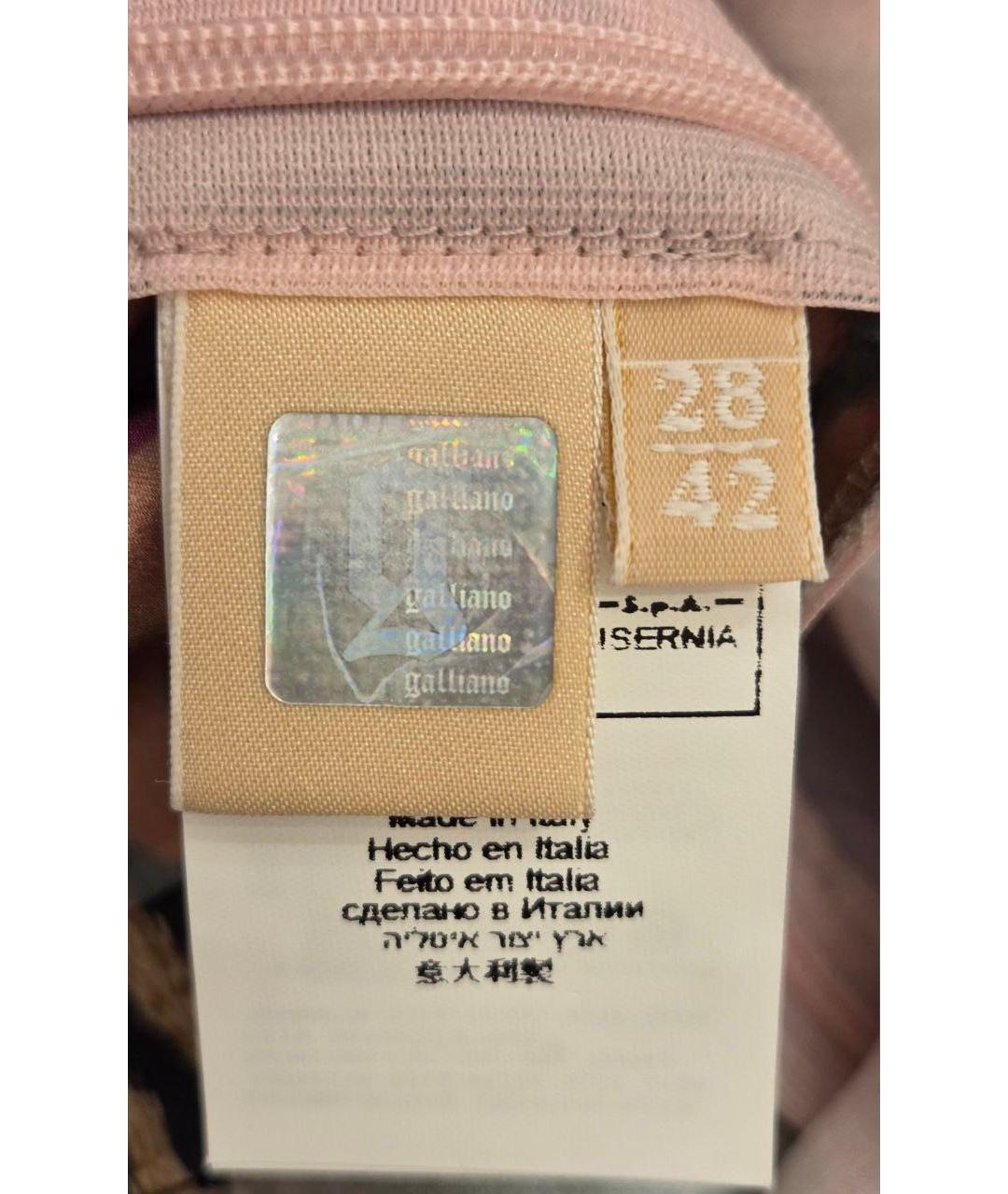 JOHN GALLIANO Мульти шелковое повседневное платье, фото 7