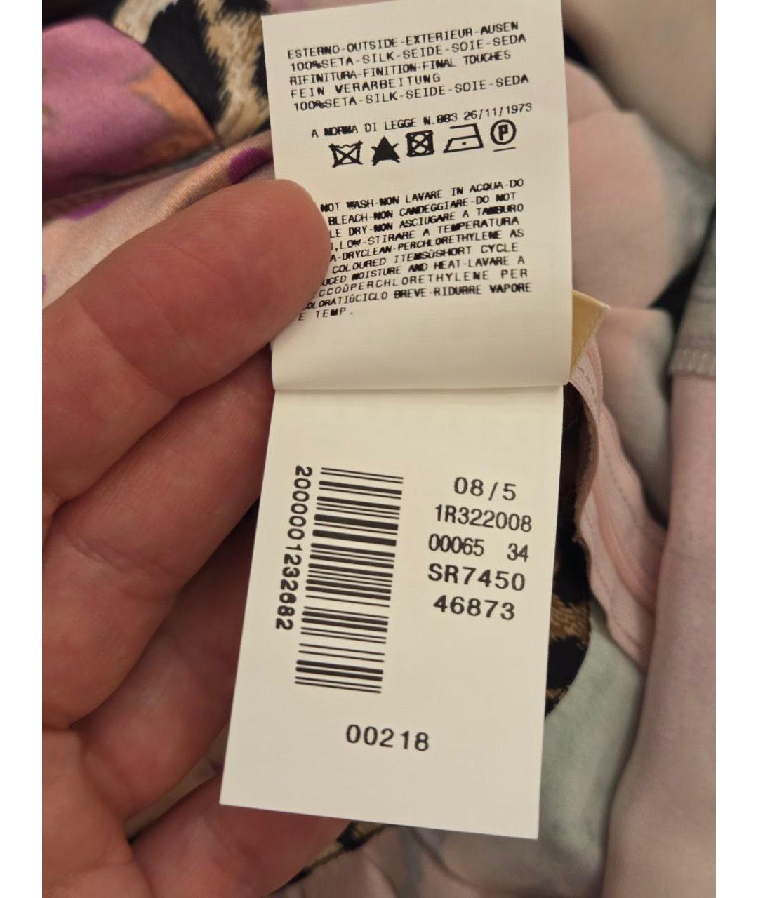 JOHN GALLIANO Мульти шелковое повседневное платье, фото 8