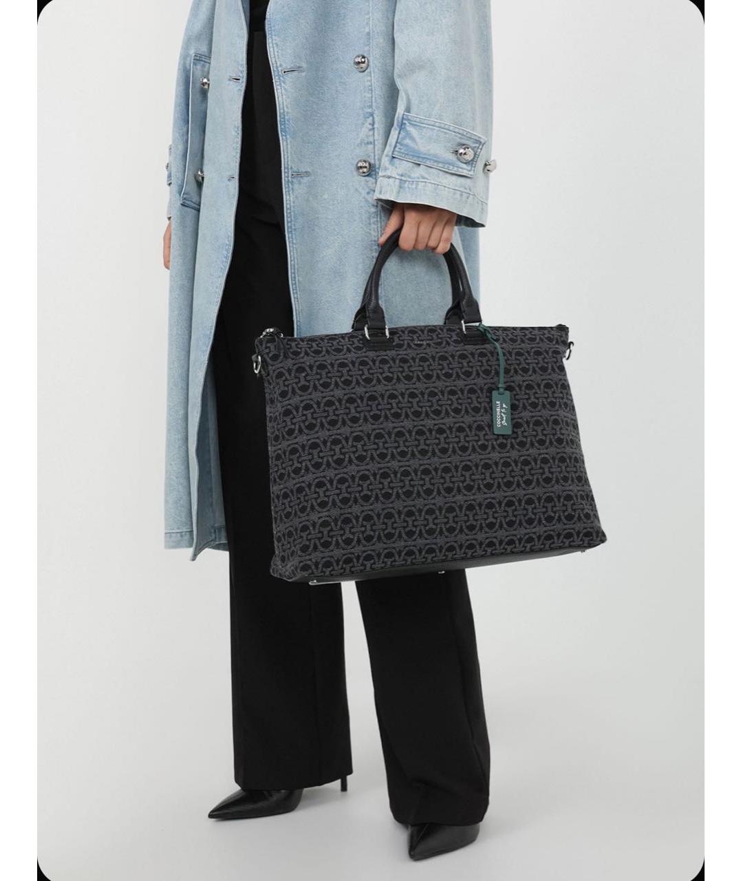 COCCINELLE Черная сумка тоут, фото 4