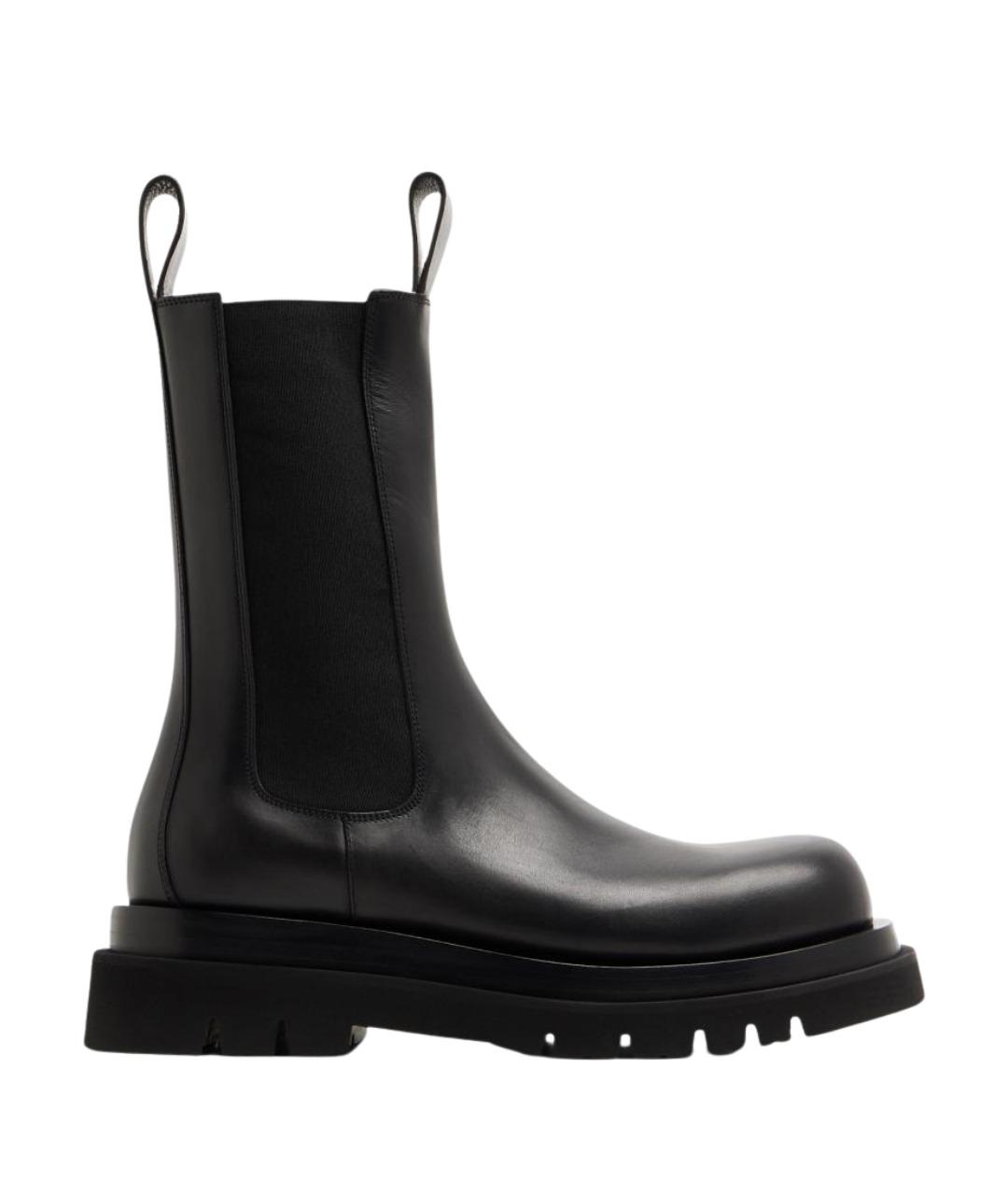 BOTTEGA VENETA Черные кожаные ботинки, фото 1