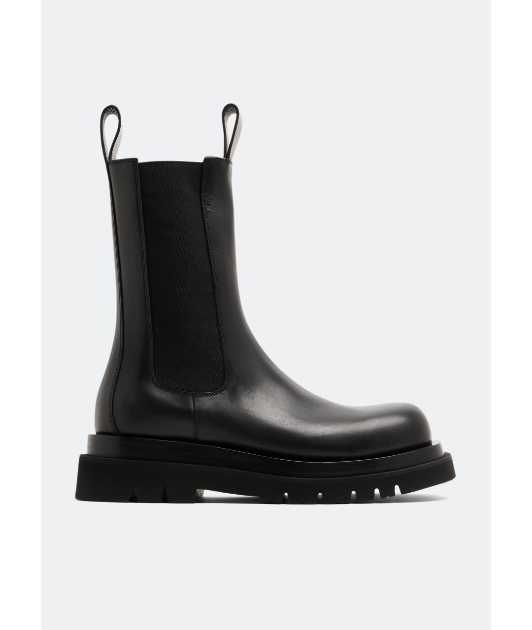 BOTTEGA VENETA Черные кожаные ботинки, фото 4