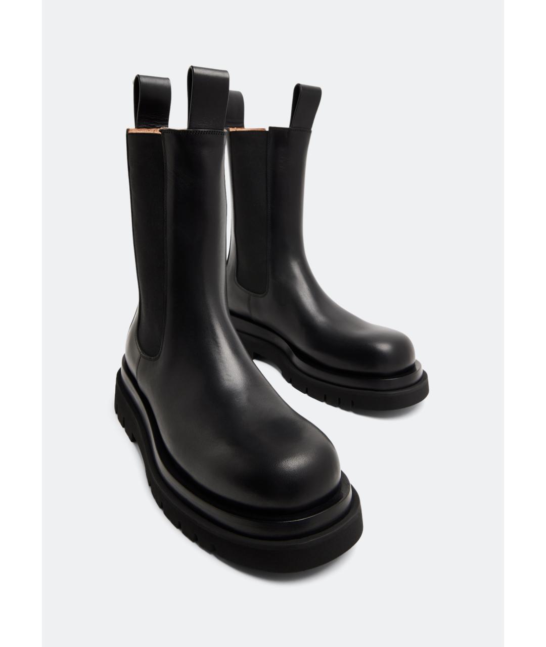 BOTTEGA VENETA Черные кожаные ботинки, фото 2