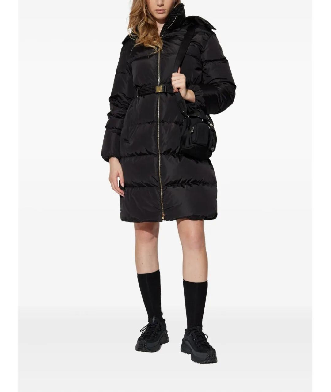 MONCLER Черный полиамидовый пуховик, фото 2