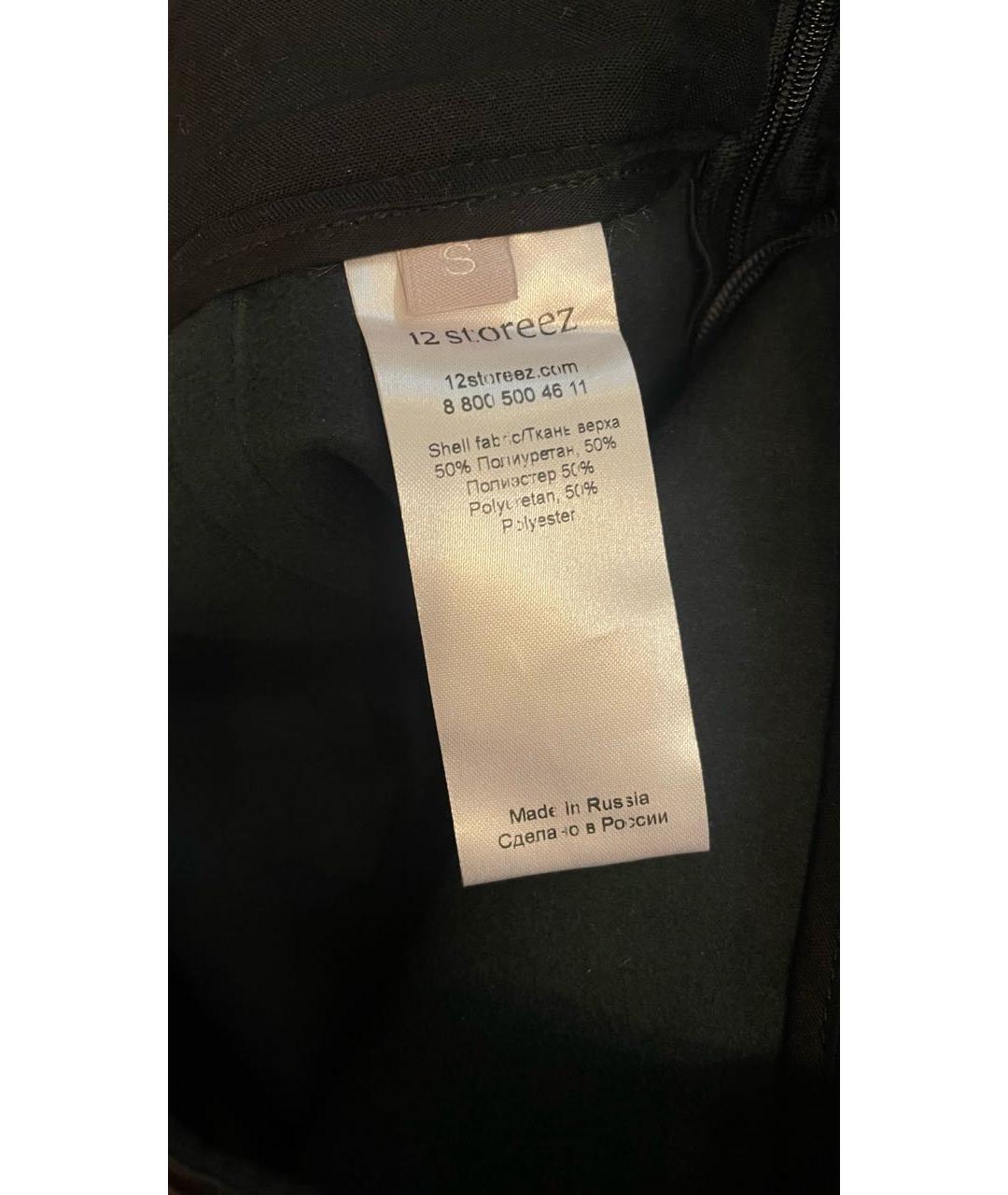 12 STOREEZ Черные полиуретановые брюки узкие, фото 5