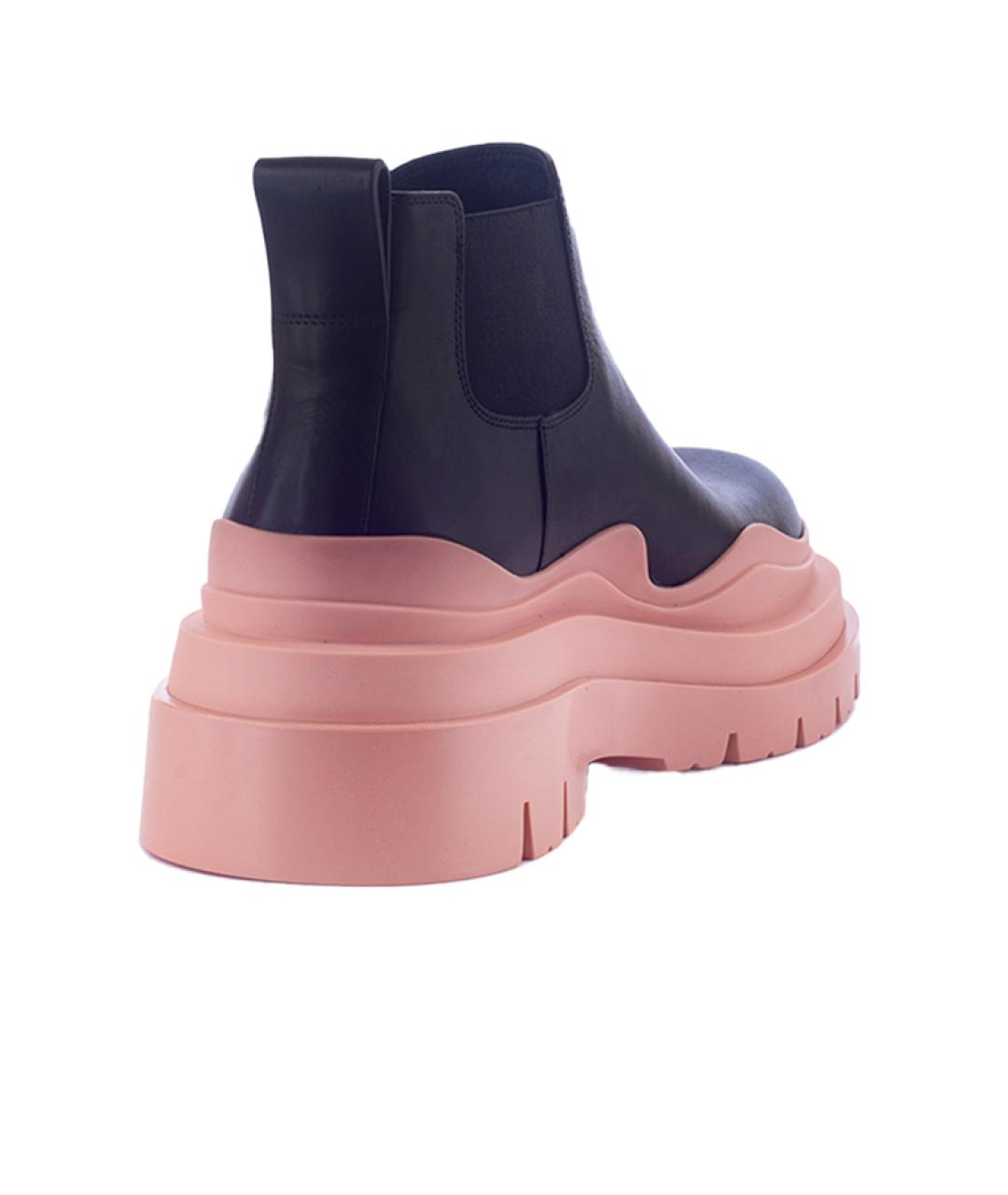 BOTTEGA VENETA Черные кожаные ботинки, фото 4