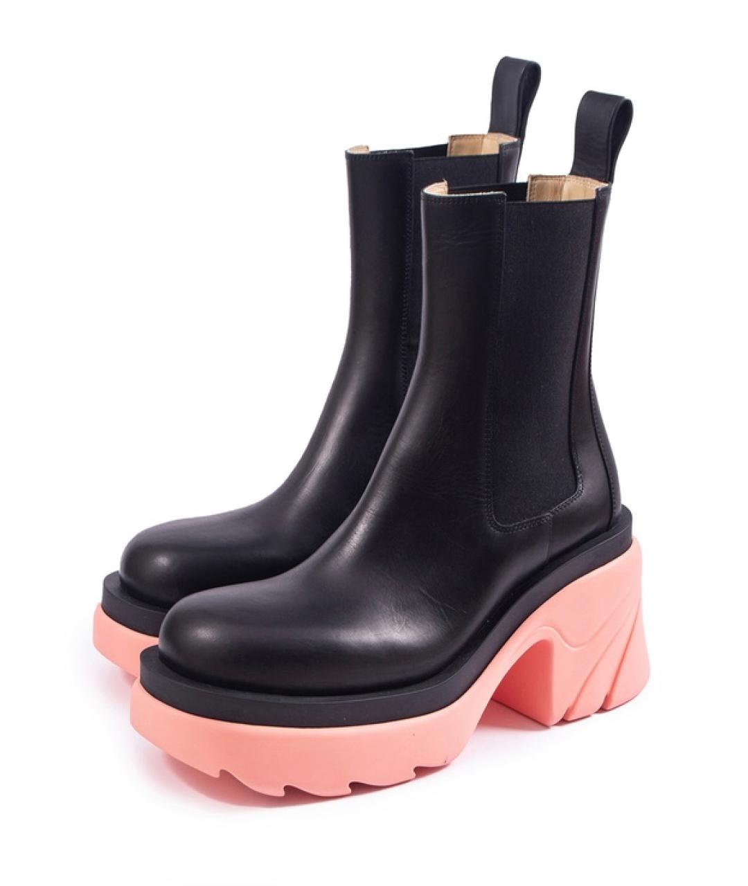 BOTTEGA VENETA Черные кожаные ботинки, фото 4