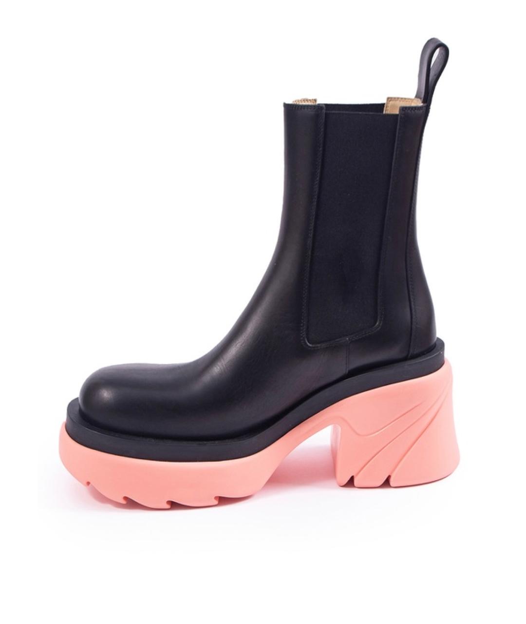 BOTTEGA VENETA Черные кожаные ботинки, фото 5