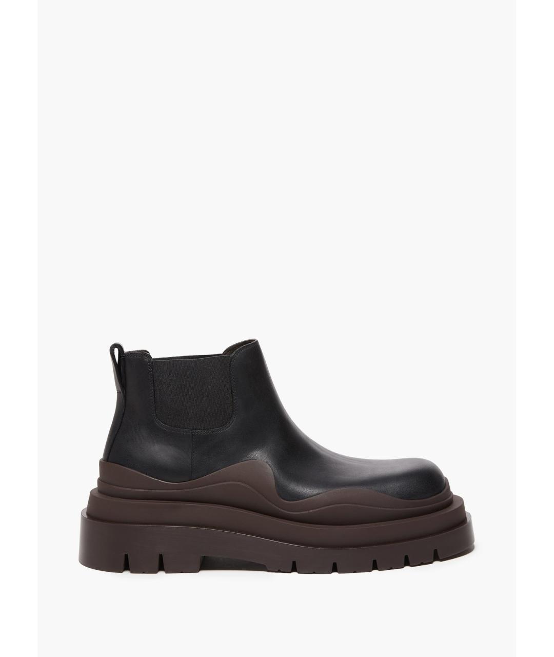 BOTTEGA VENETA Черные кожаные ботинки, фото 4