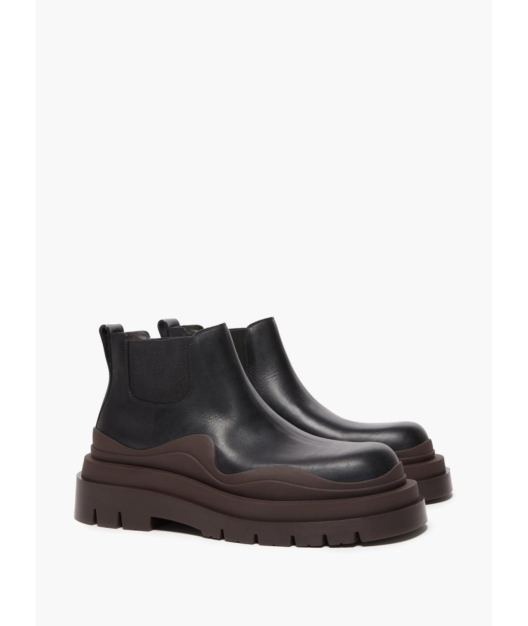 BOTTEGA VENETA Черные кожаные ботинки, фото 2