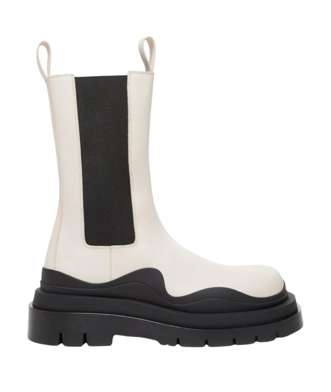 BOTTEGA VENETA Бежевые кожаные ботинки, фото 1