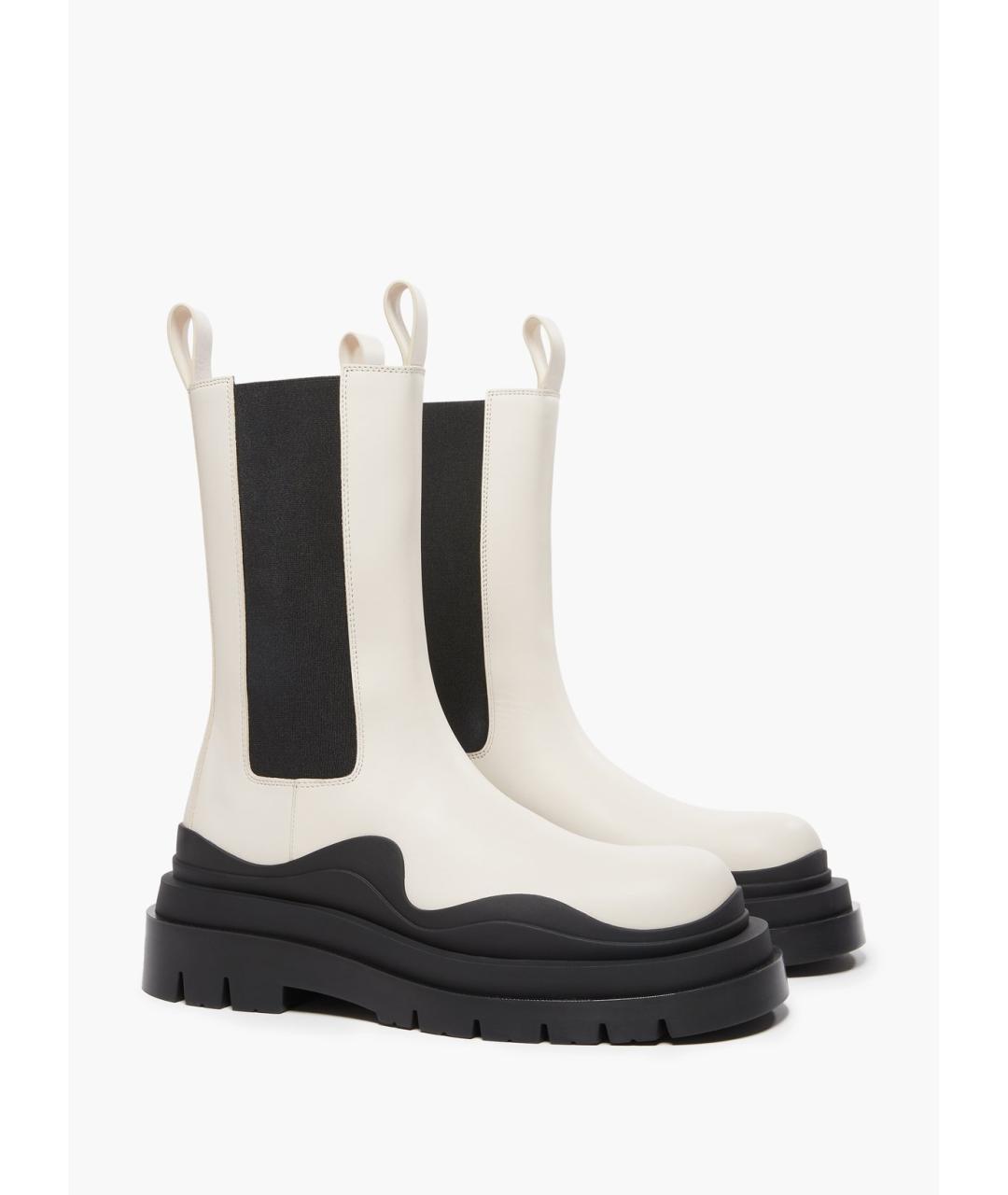 BOTTEGA VENETA Бежевые кожаные ботинки, фото 2