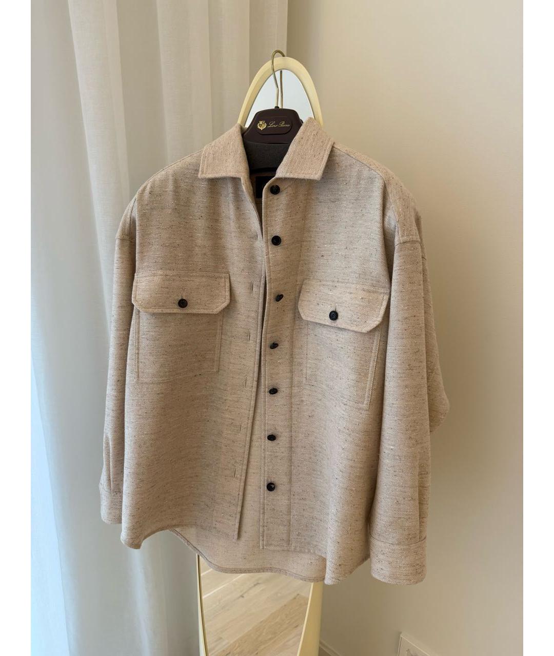 LORO PIANA Бежевый шерстяной костюм с брюками, фото 6