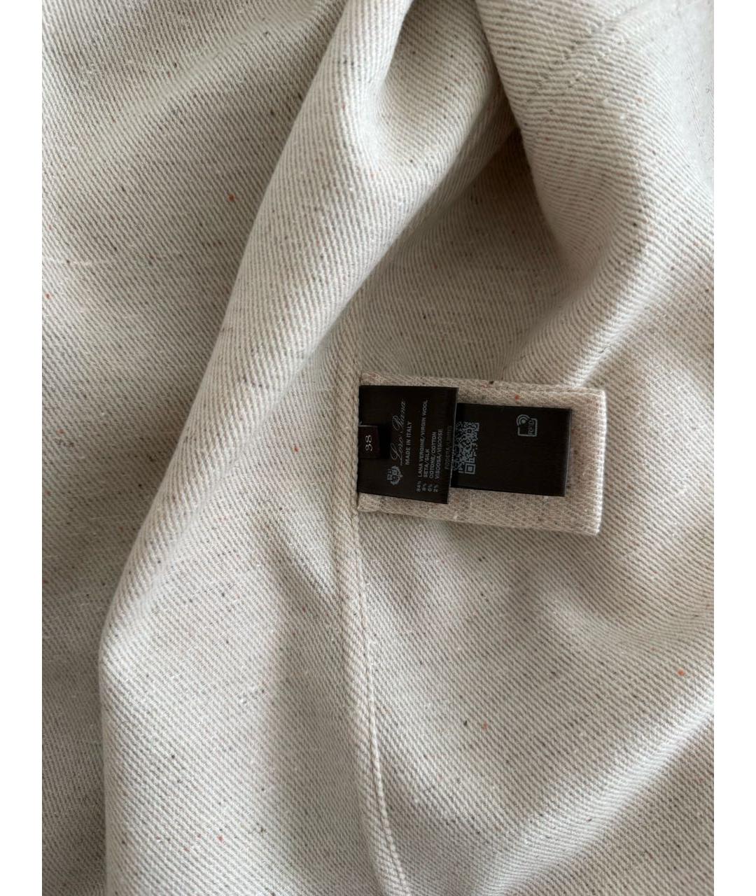 LORO PIANA Бежевый шерстяной костюм с брюками, фото 2