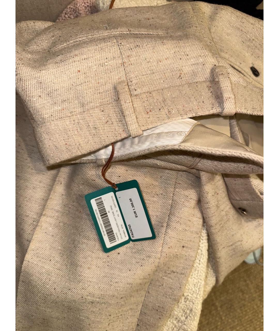 LORO PIANA Бежевый шерстяной костюм с брюками, фото 5