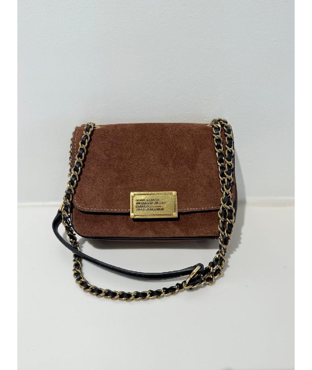 MARC JACOBS Коричневая замшевая сумка через плечо, фото 10