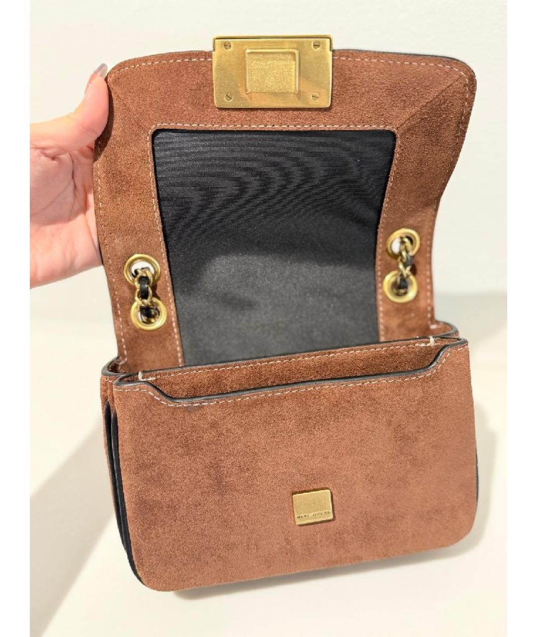 MARC JACOBS Коричневая замшевая сумка через плечо, фото 3