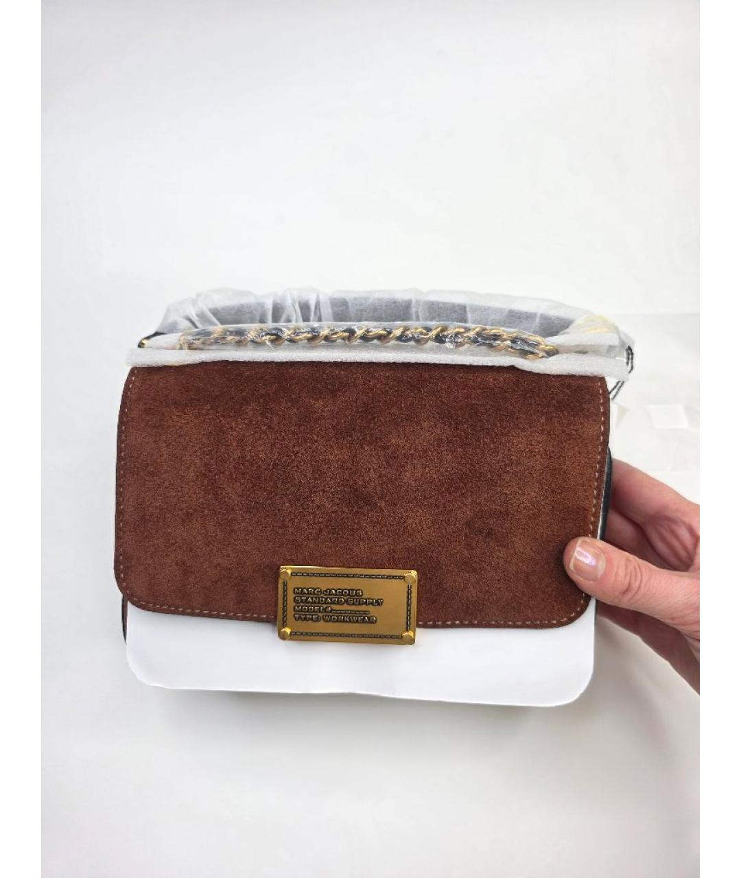 MARC JACOBS Коричневая замшевая сумка через плечо, фото 5