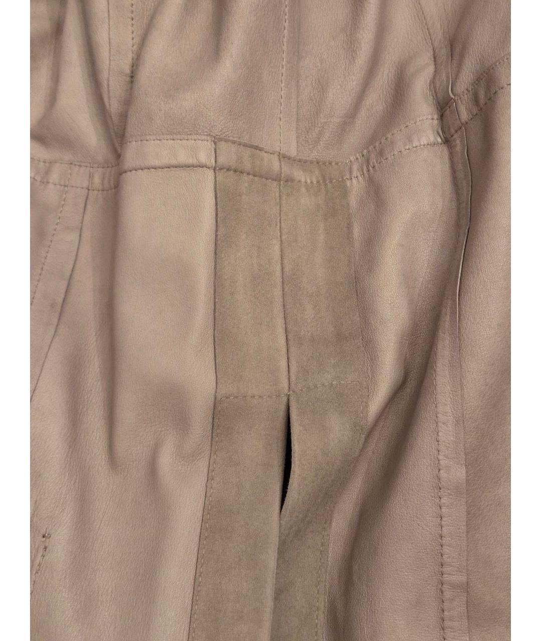 'S MAX MARA Бежевый замшевый тренч/плащ, фото 5