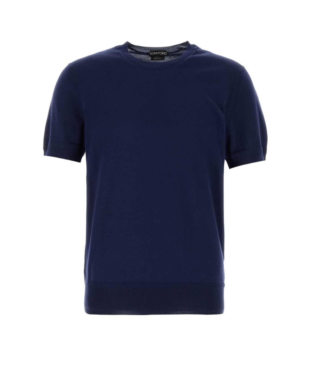 TOM FORD Синяя хлопковая футболка, фото 1