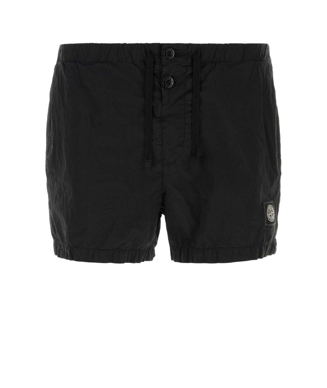 STONE ISLAND Черные полиамидовые шорты, фото 1