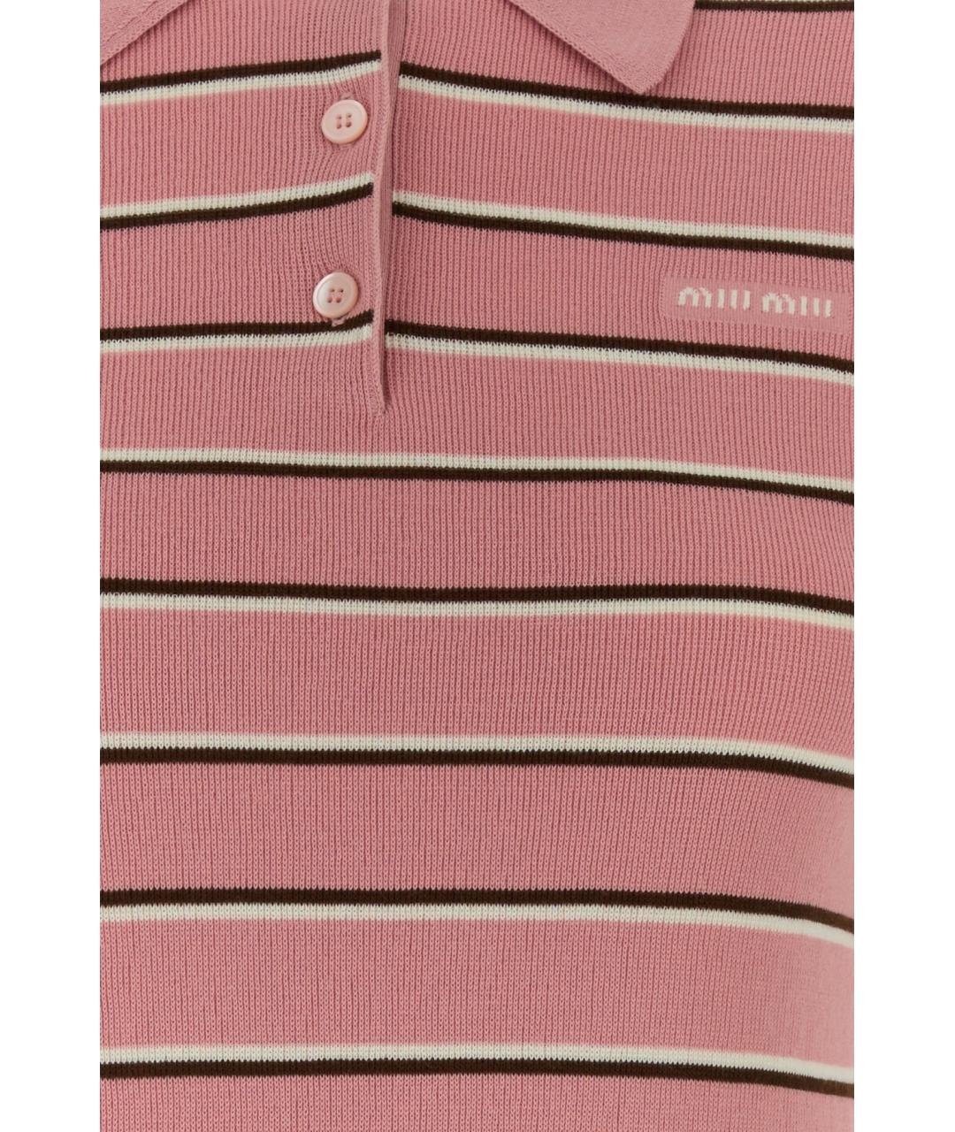 MIU MIU Розовый хлопковый джемпер / свитер, фото 3