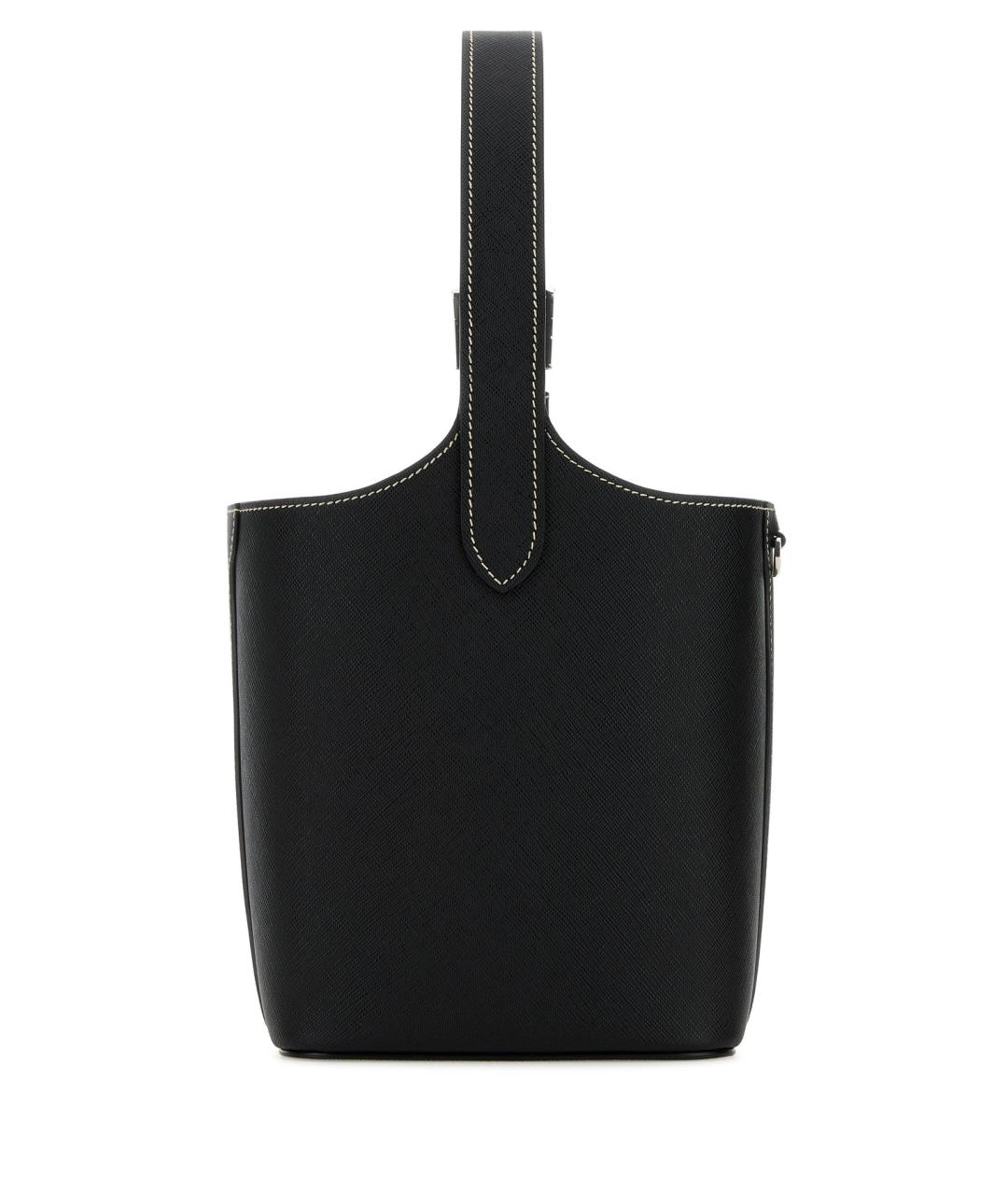 PRADA Черная кожаная сумка с короткими ручками, фото 3