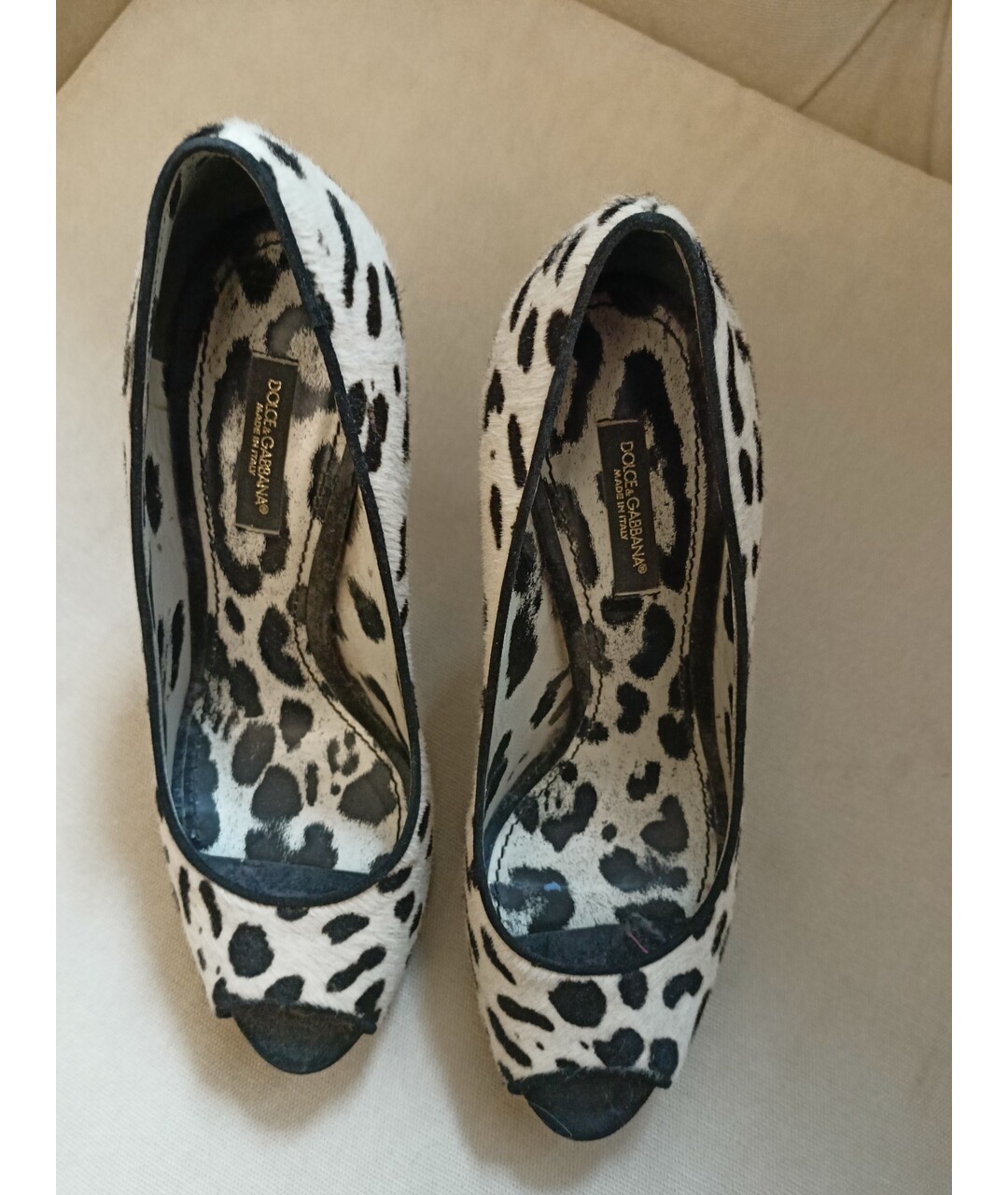 DOLCE&GABBANA Белые туфли из экзотической кожи, фото 2