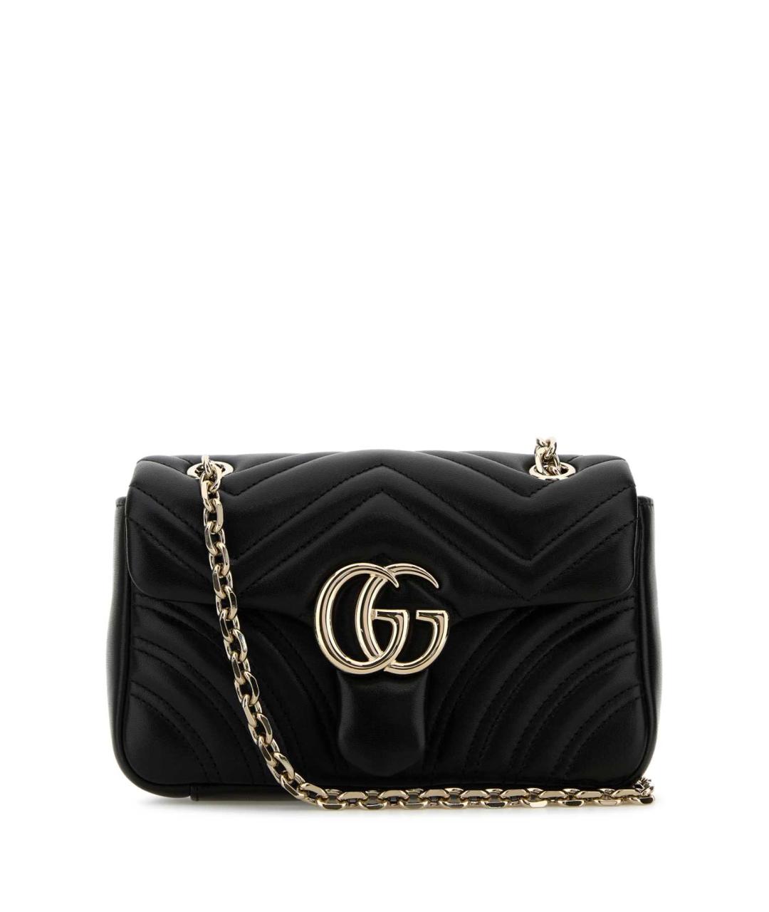 GUCCI Черная кожаная сумка через плечо, фото 1