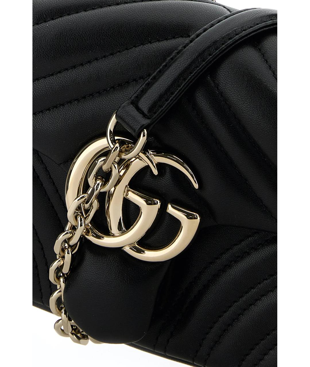 GUCCI Черная кожаная сумка через плечо, фото 4