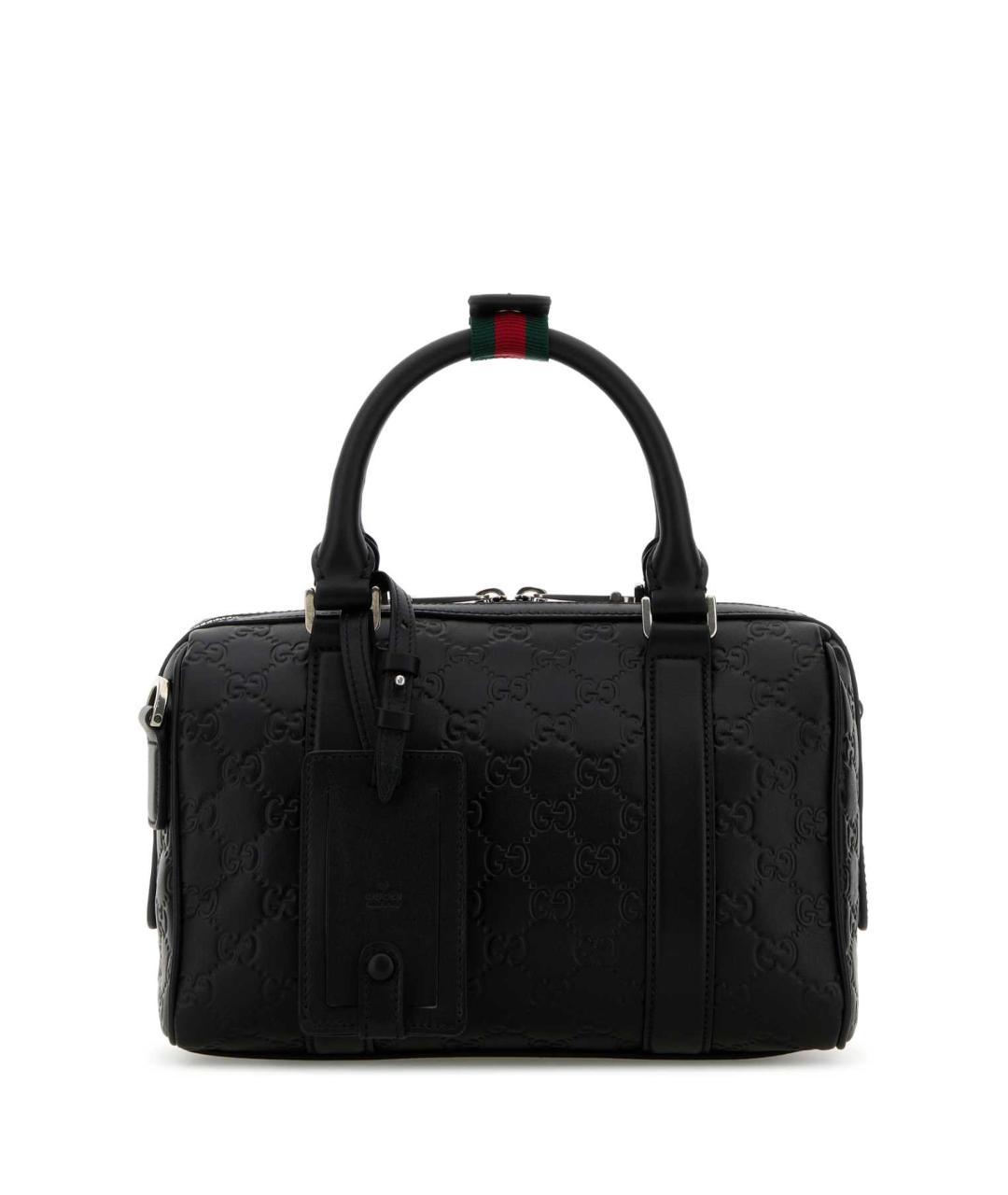 GUCCI Черная кожаная сумка тоут, фото 1